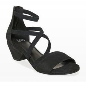 NEW EILEEN FISHER May Black Strappy Sandals